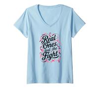 Womens Real Ones Lost the Fight V-Neck T-Shirt