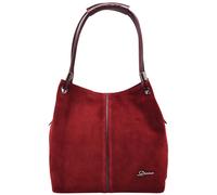 Womens Real Suede Leather Shoulder Bag Large Size Handbag Audrey Black House of Leather Burgundy Medium