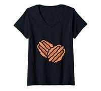 Womens Really Like Pecans - Pecan Snack Protein Vegan Vegetarian V-Neck T-Shirt