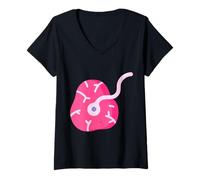 Women's Really Like Placentas Fun Placenta Childbirth Midwife V-Neck T-Shirt