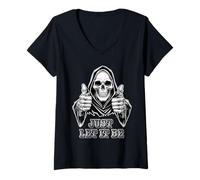 Womens Reaper Just Let it Be V-Neck T-Shirt