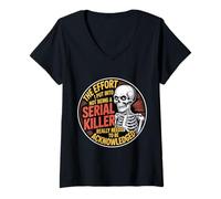 Womens Recognize My Effort Not to Be A Serial Killer - V-Neck T-Shirt