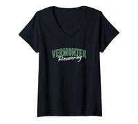 Women's Recovering Vermonter Funny Vermont Green Mountain Pride V-Neck T-Shirt