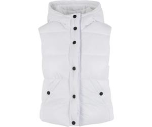 Women's recycled hooded sleeveless puffer jacket Urban Classics Sherpa Blanc S