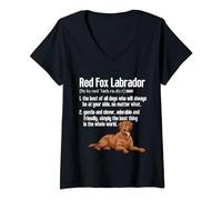 Womens Red Fox Labrador Definition Fox Red Labrador Retriever V-Neck T-Shirt