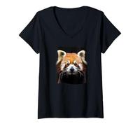 Women's Red Pandas Red Panda V-Neck T-Shirt