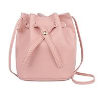 Women's Red Small Classic PU Leather Bucket Bag with Adjustable Shoulder Strap - Elegant Ladies Crossbody Bag & Mini Hobo Handbag - Chic Messenger Bag for Dating, Travel & Gifts