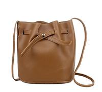 Women's Red Small Classic PU Leather Bucket Bag with Adjustable Shoulder Strap - Elegant Ladies Crossbody Bag & Mini Hobo Handbag - Chic Messenger Bag for Dating, Travel & Gifts