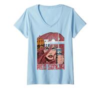 Women's Red Sonja Walter Simonson Comic Legends Redhead Art Warrior V-Neck T-Shirt