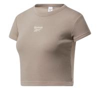 Women's Reebok Ribbed short t-shirt beige XL