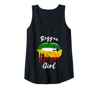 Womens Reggae Girls Lips Rastafari Roots Reggaeton Hippie Tank Top