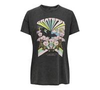 Women's regular fit T-shirt Only Lucy Life Reg Noir S