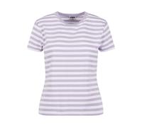 Women's regular striped T-shirt Urban Classics White 4XL