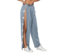 Women's Rehabilitation Trousers for Side Opening Plain High Waist Casual Pants Patient Trousers After Surgery Adaptable Clothing Training Pants Post-Operative Sports Pant