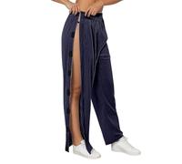 Women's Rehabilitation Trousers for Side Opening Plain High Waist Casual Pants Patient Trousers After Surgery Adaptable Clothing Training Pants Post-Operative Sports Pant