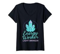 Womens Reiki Energy Healing Lightworker Chakra Balance Wellness V-Neck T-Shirt