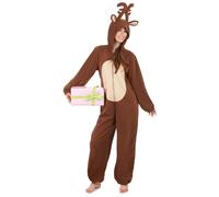 Women's reindeer hooded jumpsuit