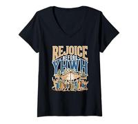 Women's Rejoice Before YHWH Sukkot V-Neck T-Shirt