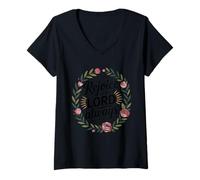 Womens Rejoice in The Lord Always Philippians 4:4 Christian V-Neck T-Shirt