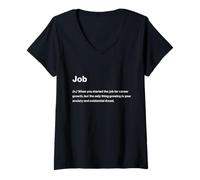 Womens Relatable Funny Dictionary Definition Job V-Neck T-Shirt