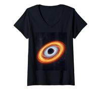 Women's Relativistic Accretion Disk Black Hole Astrophysics V-Neck T-Shirt