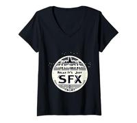Womens Relax It's Just SFX Makeup Artist Work Movie Film - V-Neck T-Shirt