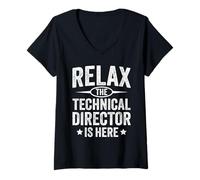Women's Relax the Technical Director is here V-Neck T-Shirt