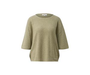 Women's Relaxed Fit Quality Knitted Cotton Blend Pullover s.Oliver Vert 34