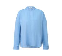 Womens Relaxed Fit Viscose Blend Blouse with Round Neck s.Oliver Bleu 38