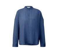 Womens Relaxed Fit Viscose Blend Blouse with Round Neck s.Oliver Bleu 48
