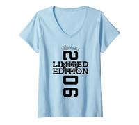 Womens Religious Limited Edition 2006 Jesus 19TH Birthday V-Neck T-Shirt