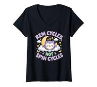 Women's REM Cycles NOT Spin Cycles V-Neck T-Shirt