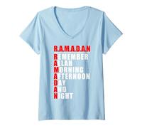 Women's Remember Allah - Ramadan Kareem - Ramadan Mubarak Month 2027 V-Neck T-Shirt