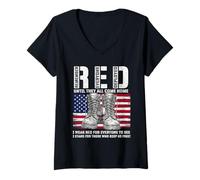 Women's Remember Everyone Deployed Until They All Come Home V-Neck T-Shirt