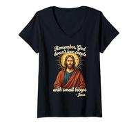 Women's Remember God Doesn't Love People with Small Biceps V-Neck T-Shirt