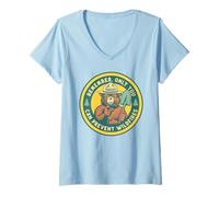 Womens Remember Only You Can Prevent Wildfires Pointing Smokey Bear V-Neck T-Shirt