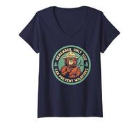 Womens Remember Only You Can Prevent Wildfires Pointing Smokey Bear V-Neck T-Shirt