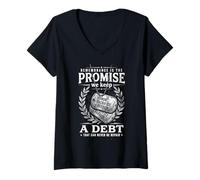 Women's Remembrance is the Promise we Keep Memorial Saying V-Neck T-Shirt