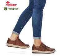 Womens Remonte Brown Leather Water Resistant Casual Shoes Trainers D0700-22