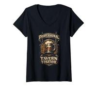 Women's Ren Faire Medieval Professional Tavern Visitor V-Neck T-Shirt