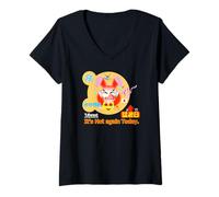 Womens Ren-World 55 Japanese Summer, Humid, Hot Over Hot Days, Today, Rabbits, Mosquitoes, Hydration, Warming, Abnormal Heat, Earth Anger V-Neck T-Shirt