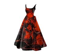 Women's Renaissance Medieval Costumes, Cocktail Dress with Bloody Print Womens Plus Size Halloween Costumes Medieval Vintage Dresses Santa Costume Women Plus Size Party Dresses |