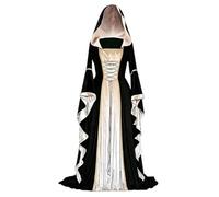 Womens Renaissance Velvet Dress Halloween Victorian Hooded Gown Dresses Medieval Gothic Vampire Costumes Cosplay 8u20