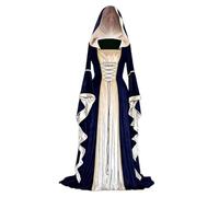 Womens Renaissance Velvet Dress Halloween Victorian Hooded Gown Dresses Medieval Gothic Vampire Costumes Cosplay 8u29
