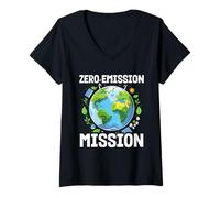 Womens Renewable Energy Zero Emission Mission V-Neck T-Shirt