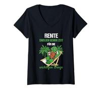Womens Rente Endlich Genug Zeit Für Die Wichtigen Dinge Rente V-Neck T-Shirt