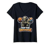 Women's Rep The Universe Funny Alien Workout Meme V-Neck T-Shirt