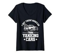 Women's Repossession Agent Repo man Car Recovery V-Neck T-Shirt
