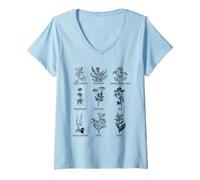 Womens Reproductive Health Herbs Plant Lover Herbalist Design V-Neck T-Shirt