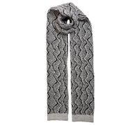 Women's Reptile Pattern Knitted Scarf - DOVE GREY/BLACK / ONE
